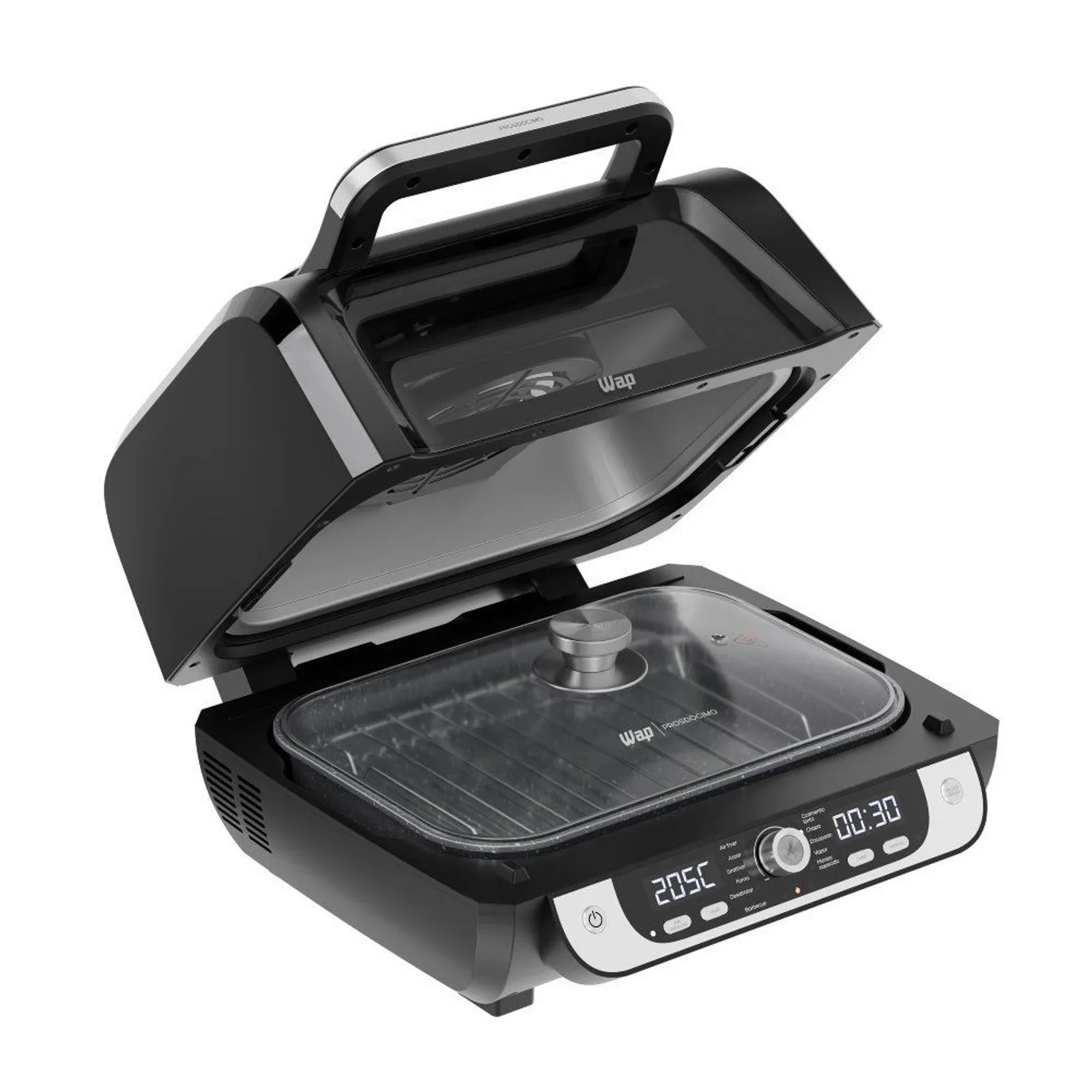 Fritadeira Elétrica Air Fryer WAP Barbecue 12 em 1 com Painel Digital 10L Preto e Cinza - 7